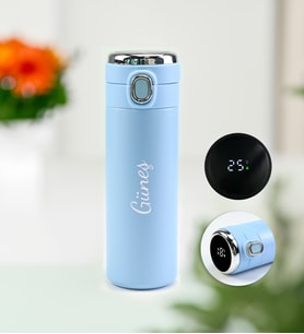 Kişiye Özel 450 ML Kilitli Dereceli Termos (Mavi)