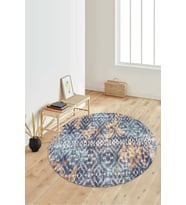 Dijital Baskılı Kaymaz Taban Yıkanabilir Yuvarlak Salon Halısı Koridor Halısı Paspas NDY-HT-110 (Çok Renkli)