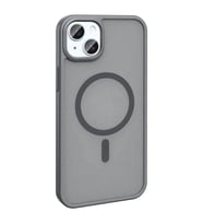 iPhone 14 Plus Kılıf Magsafe Şarj Özellikli Mat Arka Yüzey Sio Kılıf (Gri)