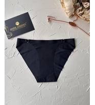 Lovely Kalp Aksesurlı Orijinal Lazer Kesim Dikişsiz İthal Külot/Slip-2810 (Siyah)