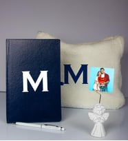Kişiye Özel Defter Kalem Fotoğraflı Melek Notluk Ve Peluş Çanta Hediye Seti 106916 (Model 7)