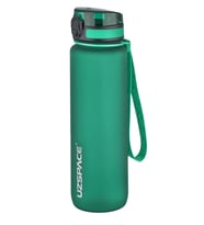 Uzspace Büyük Boy 28 cm 1000 ml 1 litre Tritan Su Matarası 14 Renk FiftyFifty Softtouch (Koyu Yeşil)