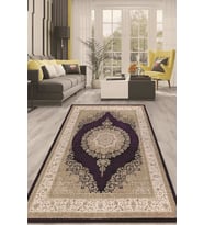 Dijital Kaymaz Taban Yıkanabilir Modern Renkli Salon Halısı Mutfak Halısı Yolluk ND-HT-1000 (Mor)