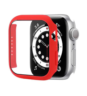 Apple Watch 7 41mm Uyumlu Gard 01 Kasa ve Ekran Koruyucu (Kırmızı)