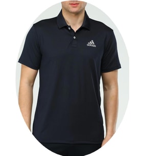 Adidas EF-4003 Erkek Polyester Mesh Polo Yaka T-Shirt (Lacivert)