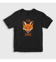 Presmono Unisex Çocuk Beyaz For Fox Sake Tilki T-Shirt 400990tt (Siyah)