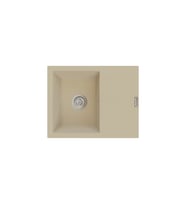 POLEX Cristalüx Granit Eviye P-S60 Tezgah Altı Ve Tezgah Üstü Kare Mutfak Evyesi 60,5x49,5cm (Bej)