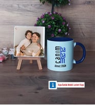 Babaya Hediye Fotoğraflı Dekoratif Taş, Kupa Bardak Beyaz Hediye (Model 3)