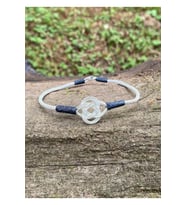 Şems Düğümü Siyah Beyaz Gümüş Bileklik : Siyah - Gümüş - 18 cm : Siyah - 19 cm : Gümüş - 20 cm (Beyaz-Siyah)