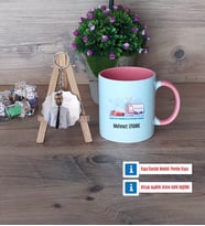 Fen ve Teknoloji Öğretmeni Kupa Bardak Beyaz ve Fotoğraflı Ahşap Anahtarlık Hediye (Model 6)