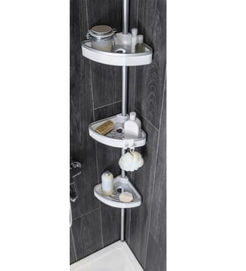 Primanova Yaylı Banyo Köşe Rafı Venta (Beyaz)