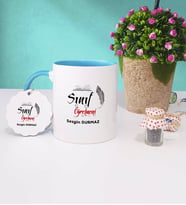 Sınıf Öğretmeni Kupa Bardak ve Anahtarlık (Mavi)
