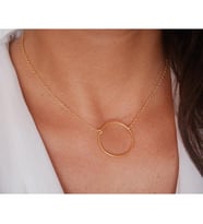24 Ayar Has Altın Kaplama Halka Kolye (Rose)