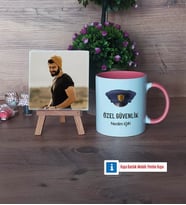 Özel Güvenlik Görevlisi Fotoğraflı Dekoratif Taş, Kupa Bardak Beyaz Hediye (Model 6)