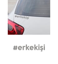 20 X 4,5 Cm Erkek Işi Oto Cam Sticker Erkekişi Araba Sticker (Gri)
