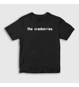 Presmono Unisex Çocuk Beyaz Logo The Cranberries T-Shirt 174202tt (Siyah)