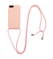 iPhone 7 Plus Kılıf Kamera Çıkıntılı Airbag Askılı Tasarım Sert Silikon (Pembe)