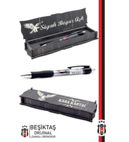 Beşiktaş Orijinal Lisanslı Plastik Gövde Versatil Uçlu Kalem 0.7 Ahşap Kutulu (Siyah)