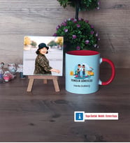 Temizlik Görevlisi Fotoğraflı Dekoratif Taş, Kupa Bardak Beyaz Hediye (Model 2)
