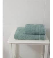 %100 Pamuk Havlu 2 li Set ( 1 Adet 70X140 Banyo Havlusu + 1 Adet 50X90 El Yüz Havlusu) (Yeşil)