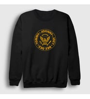 Presmono Unisex Bordo Logo V2 Ramones Sweatshirt 170312tt (Siyah)