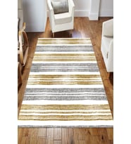 Dijital Kaymaz Taban Yıkanabilir Salon Halısı Mutfak Halısı Koridor Halısı Yolluk ND-HS-308 (Gold)