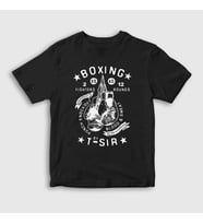 Presmono Unisex Çocuk Beyaz Boxing Ufc Mma Hediye Boksör Boks T-Shirt 496251tt (Siyah)