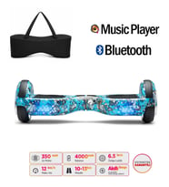 Citymate Hoverboard Elektrikli Kaykay Scooter Bluetooth Hoparlörlü 6.5 inch Çanta Hediyeli D20 (Mavi)