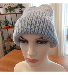Örgü Kışlık Unisex Bere (Mavi)