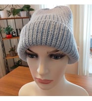 Örgü Kışlık Unisex Bere (Mavi)