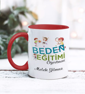Beden Eğitimi Öğretmeni Tasarımlı Kişiye Özel Kupa Bardak (Kırmızı)