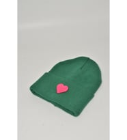 Moxxo Sevgililer Günü Özel Koleksiyonu Pembe Kalp Figürlü Gri Renk Unisex Erkek/Kadın Bere (Açık Yeşil)