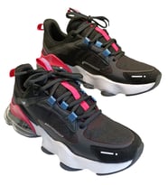 Jump 30906 Kadın Aırtube Taban Sneaker Ayakkabı (Siyah-Fusya)