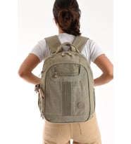 Unisex Sırt Çantası 40*30 Cm Okul Çantası Günlük Spor Çantası Klinkır Kumaş Hafif Çok Cepli Su İtici (Bej)