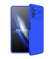Xiaomi Poco X4 Pro 5G Kılıf 3 Parça Slim Sert Silikon Kapak AYS (Mavi)