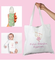 eJOYA Bebeklere Özel Çantasında Kişiye Özel Zıbın Ve Biberon Bebek Hediye Seti 110011 (Pembe)