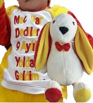 Uyku Arkadaşım Uzun Kulak Bunny Peluş Tavşan 65 cm (Kırmızı)