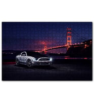 Cakapuzzle  Ford Mustang Golden Gate Köprüsü  Puzzle Yapboz MDF (Ahşap) (255 Parça)