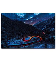 Cakapuzzle Karla Kaplı Orman ve Işıklı Yol  Puzzle Yapboz MDF (Ahşap) (255 Parça)