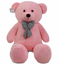 Pababo 140 Cm Papyonlu Büyük Ayıcık (%100 yerli) (Pembe)