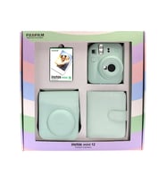 Fujifilm İnstax Mini 12 Fotoğraf Makinesi+Askı+pil +10'lu film+Albüm+Çanta (Yeşil)