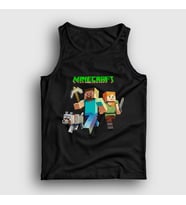 Presmono Unisex Beyaz Miners Minecraft Atlet 29467tt (Siyah)