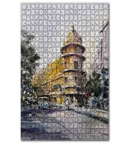 Cakapuzzle Eski Bir Sokak Manzarası Puzzle Yapboz MDF (Ahşap) (500 Parça)