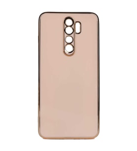 Xiaomi Redmi Note 8 Pro Kılıf Kenarları Gold Kamera Korumalı Renkli Pastel Silikon Açık Yeşil BARK (Rose - Gold)
