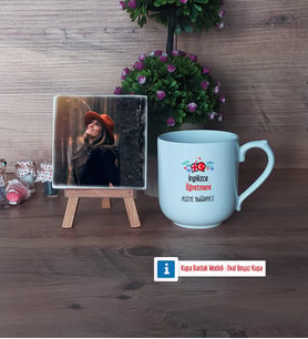 İngilizce Öğretmeni Fotoğraflı Dekoratif Taş, Kupa Bardak Beyaz Hediye Öğretmenler Günü Hediyesi (Model 5)