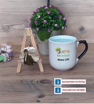Orman Mühendisi Kupa Bardak Beyaz ve Fotoğraflı Ahşap Anahtarlık Hediye (Model 10)