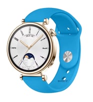 Sneezy Huawei Watch GT4 41mm İle Uyumlu 18mm PureLux Soft Silikon Kordon (Mavi)