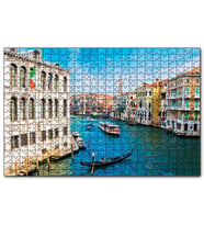 Cakapuzzle Venedik Büyük Kanal ve Binalar  Puzzle Yapboz MDF (Ahşap) (1000 Parça)