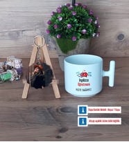 İngilizce Öğretmeni Kupa Bardak Beyaz ve Fotoğraflı Ahşap Anahtarlık Hediye Öğretmenler Günü Hediyesi (Model 12)