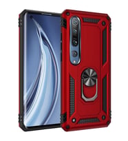 Xiaomi Mi 10 Kılıf Yüzüklü Zırh Tank Vega (Kırmızı)
